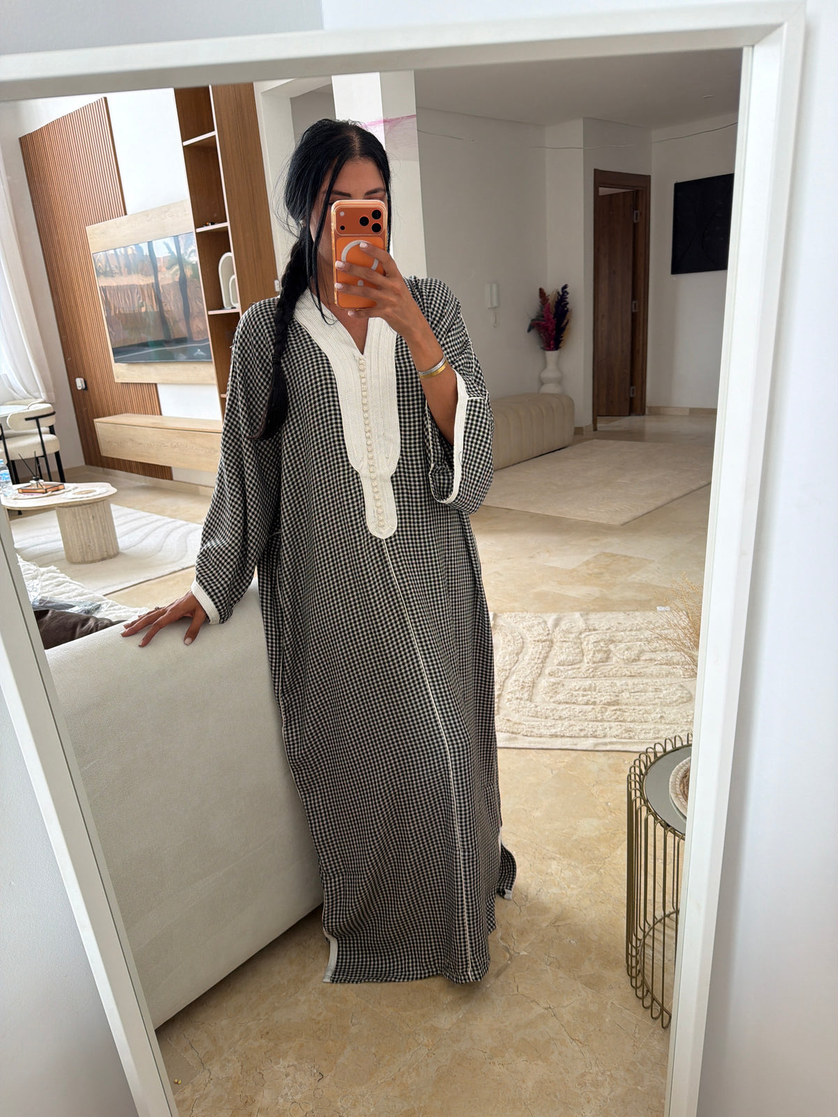 GANDOURA CARREAU BLANC