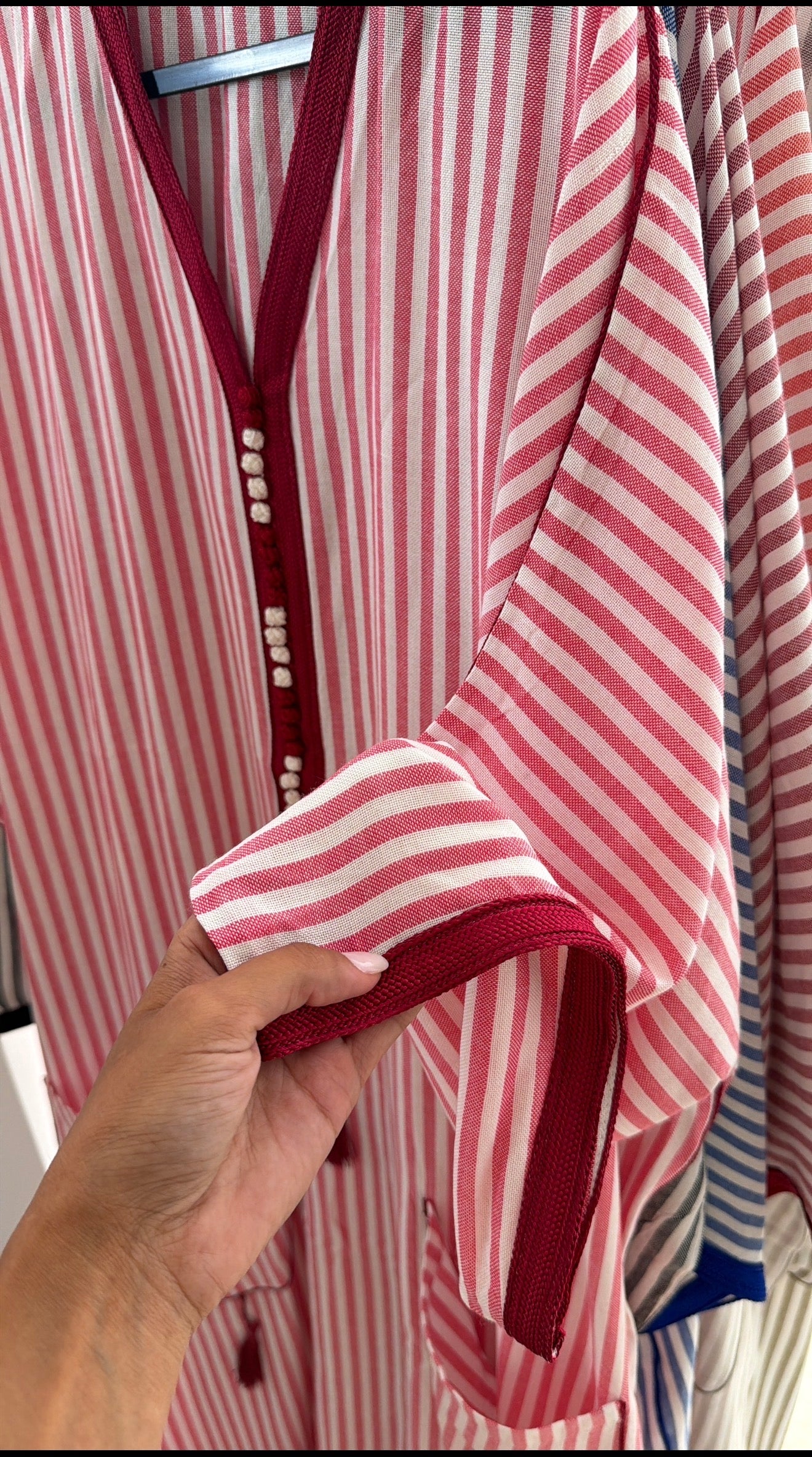 GANDOURA POCHE FUSHIA