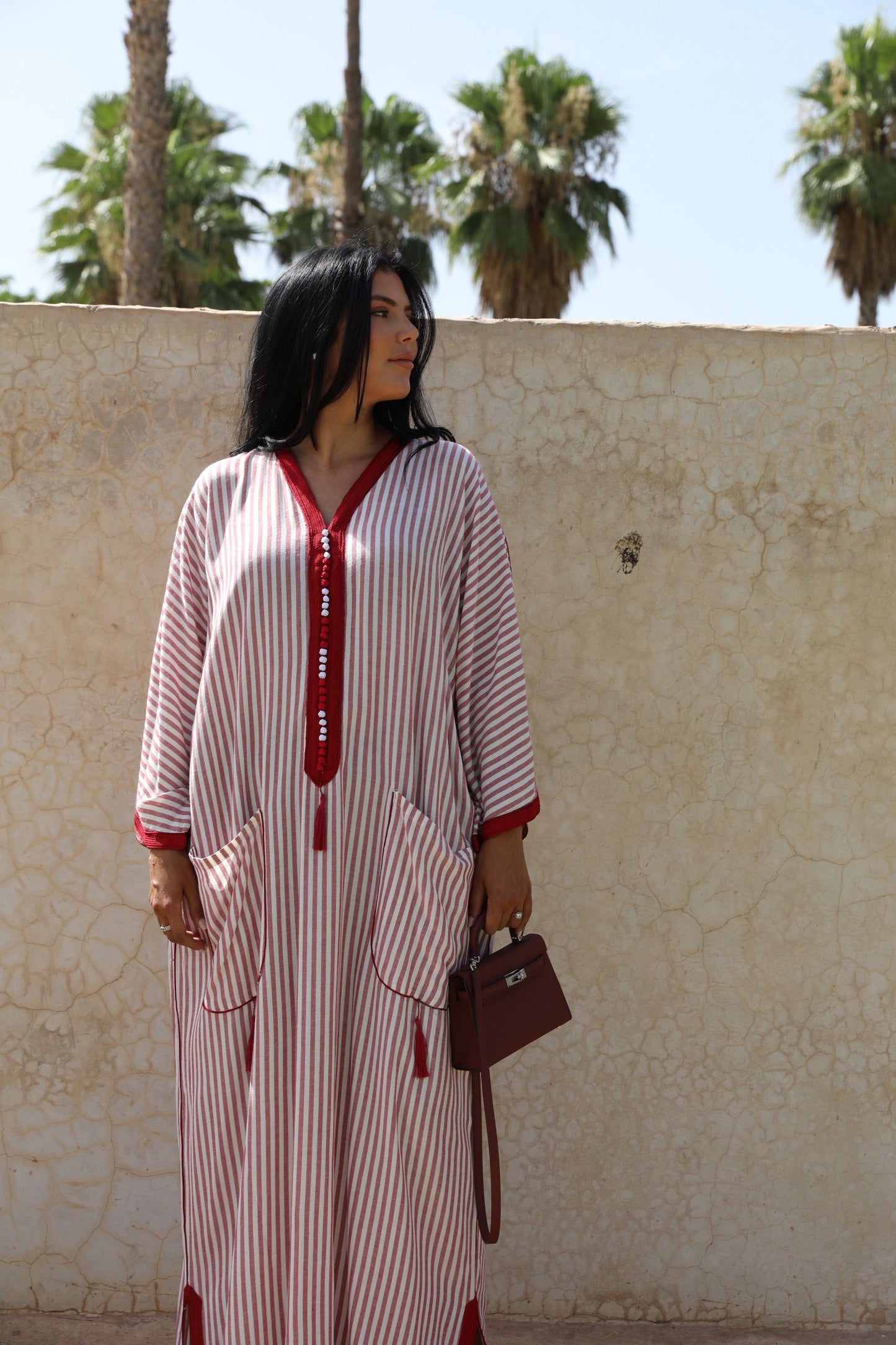 GANDOURA ROUGE DE LA MÉDINA❤️