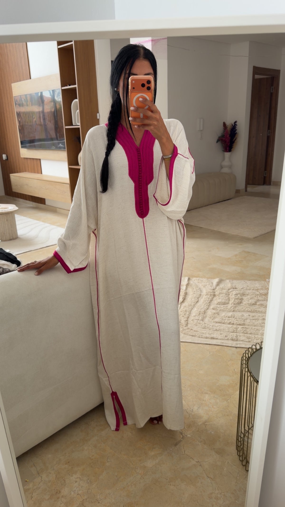 GANDOURA YASMINEE fushia