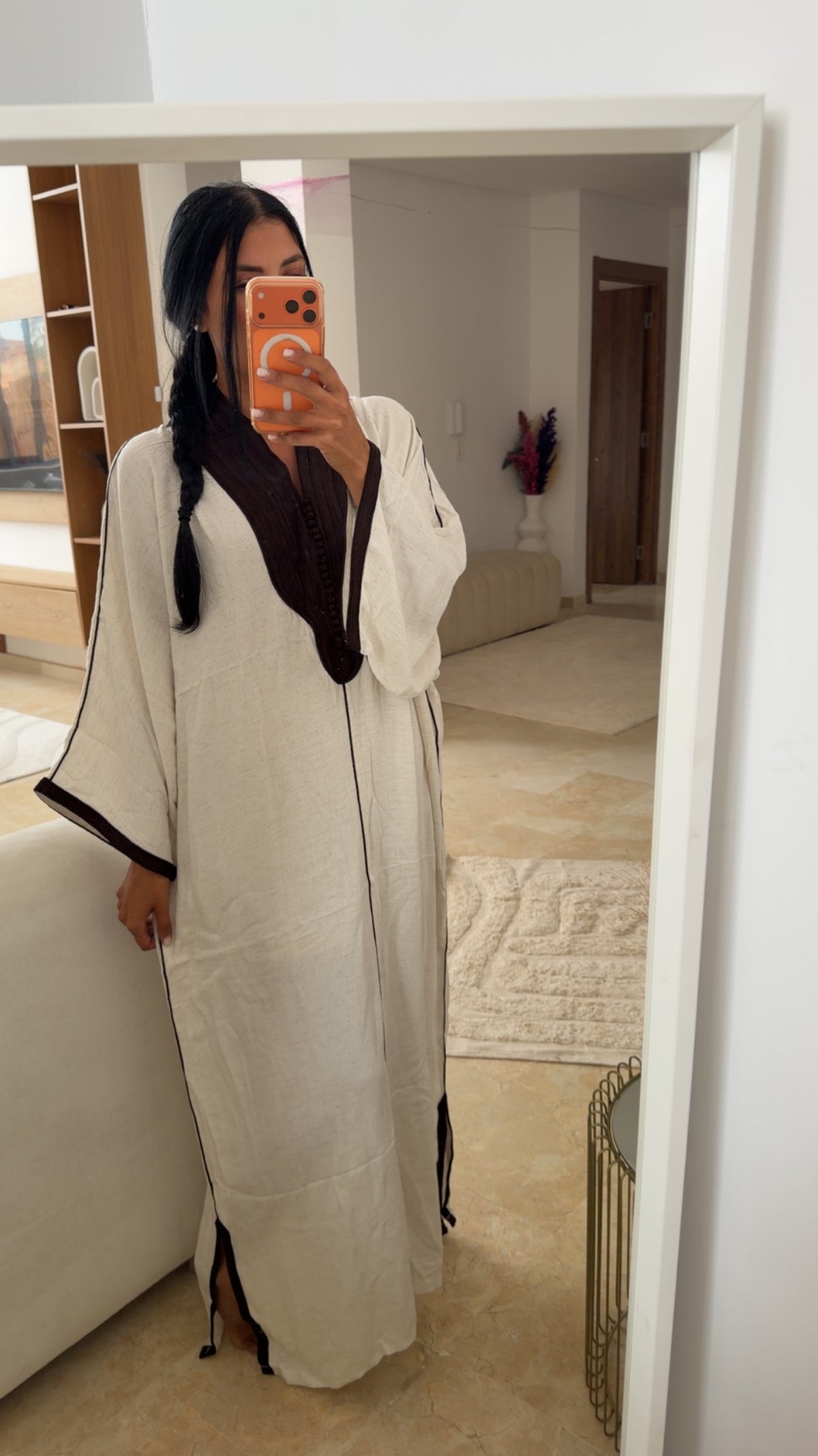 GANDOURA YASMINE MARRON
