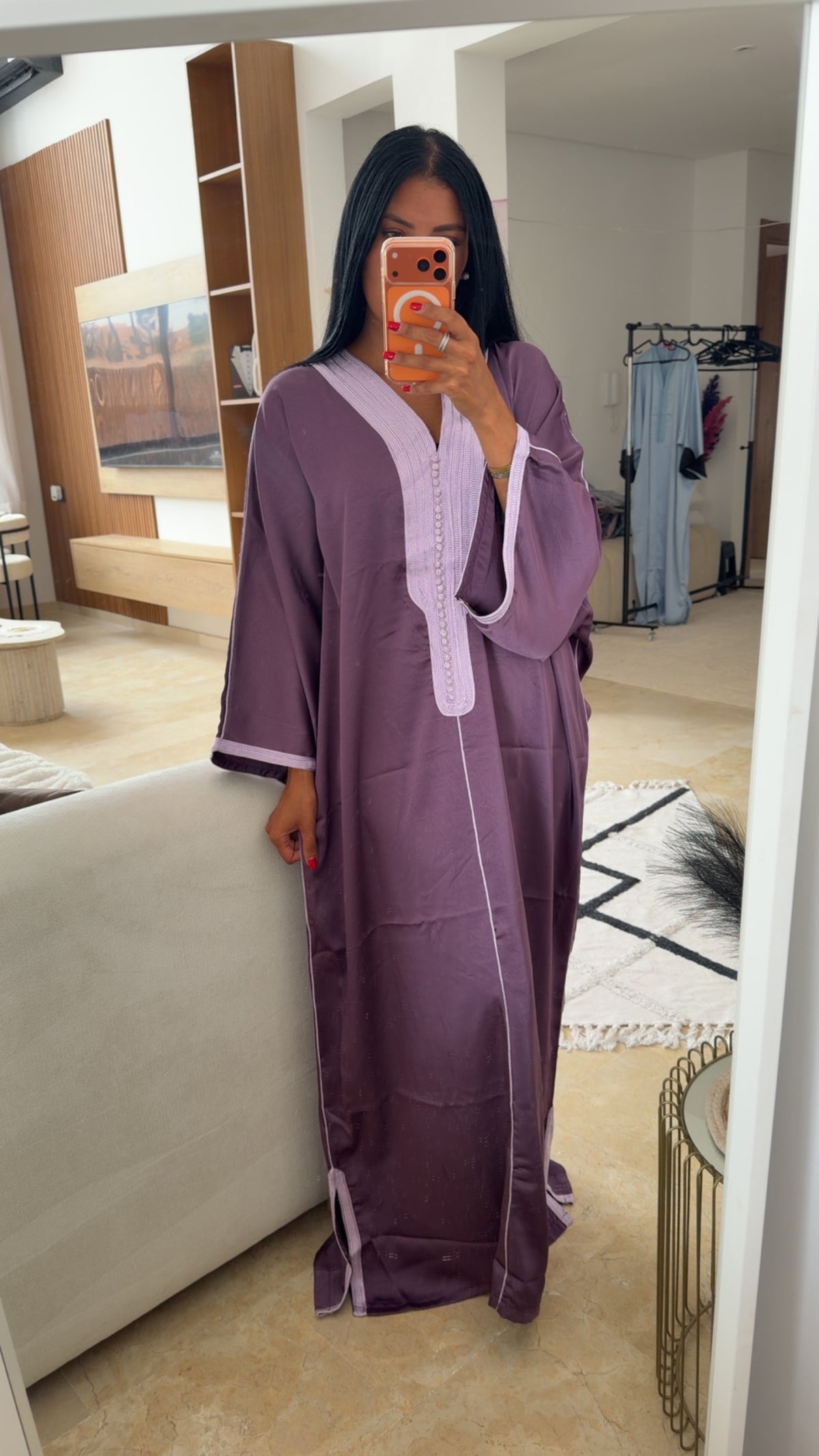 GANDOURA SATINÉE VIOLETTA💜