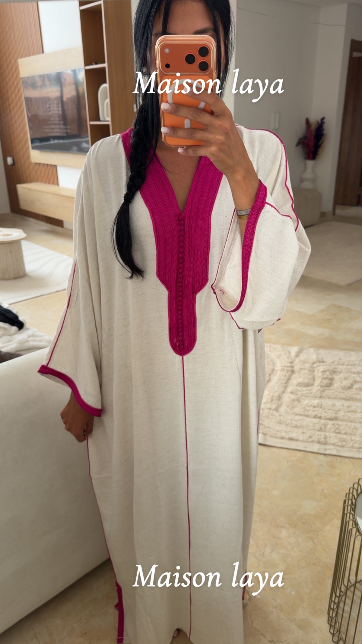 GANDOURA YASMINEE fushia