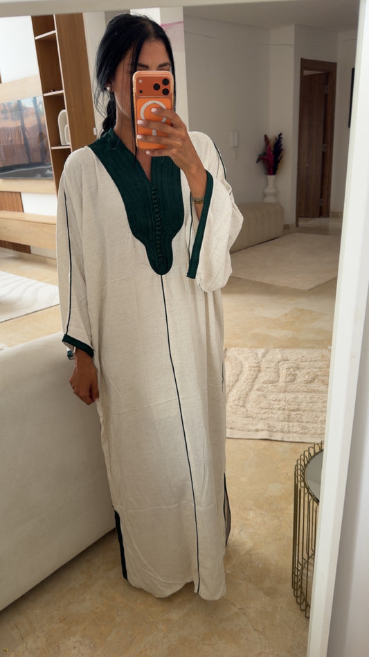 GANDOURA YASMINE VERT