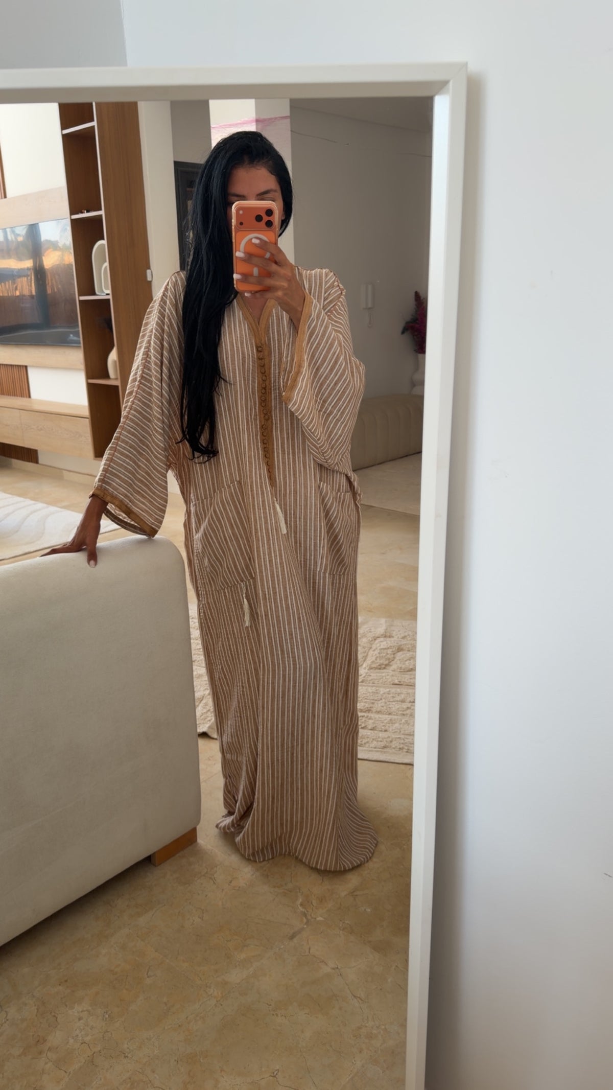 Gandoura CAMEL RAYE