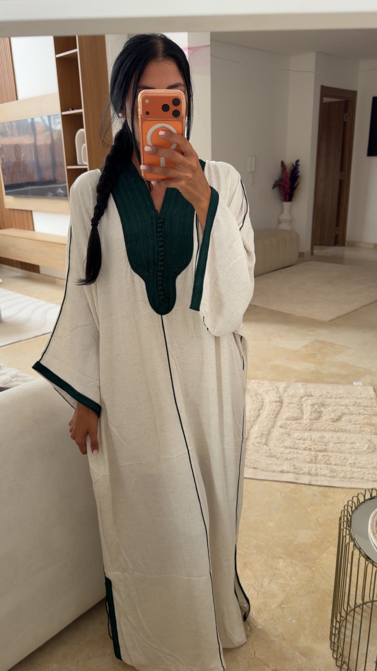 GANDOURA YASMINE VERT